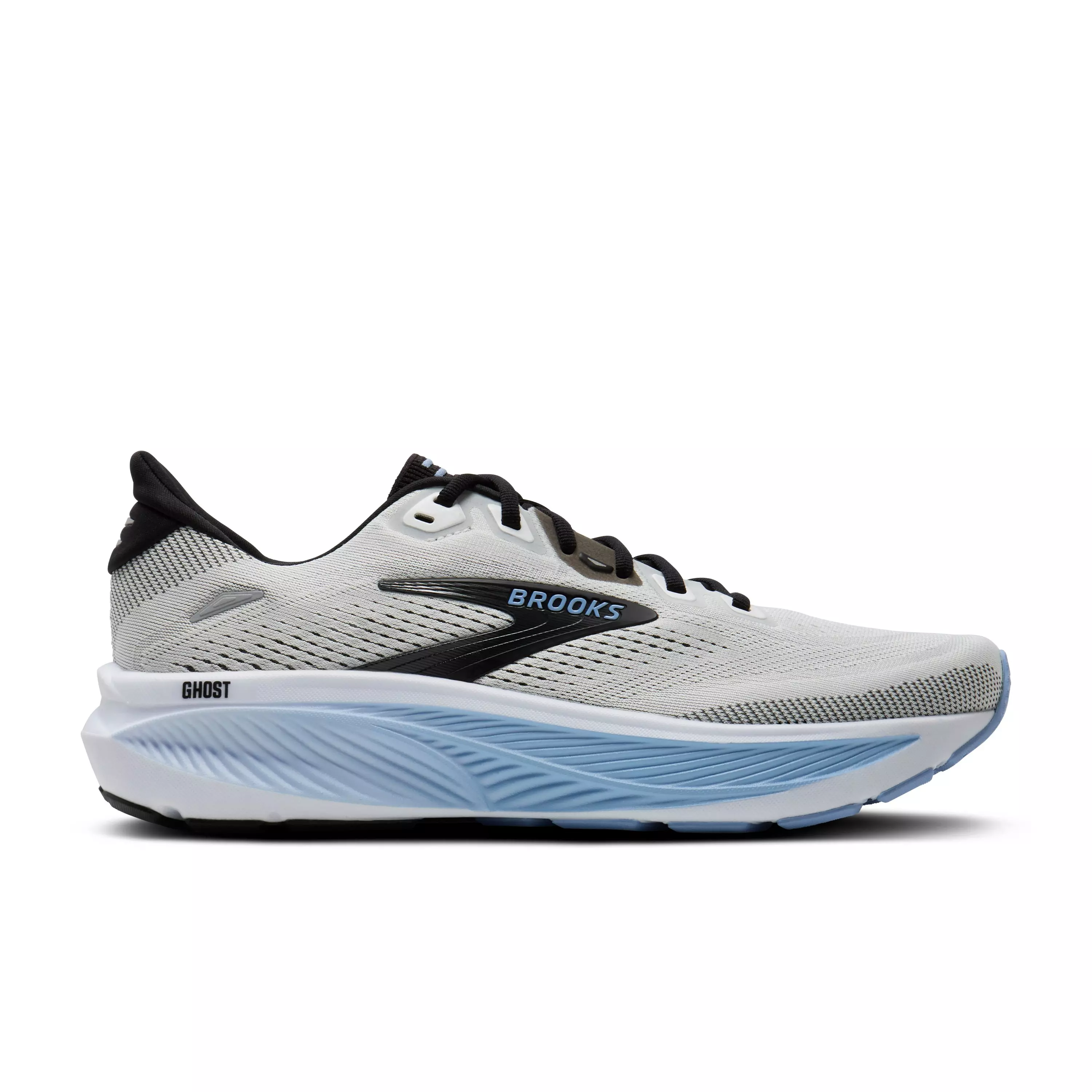 Brooks Ghost 18 "White/Black/Open Air" Men's Wide Running Shoe - WHITE/BLACK/AIR
