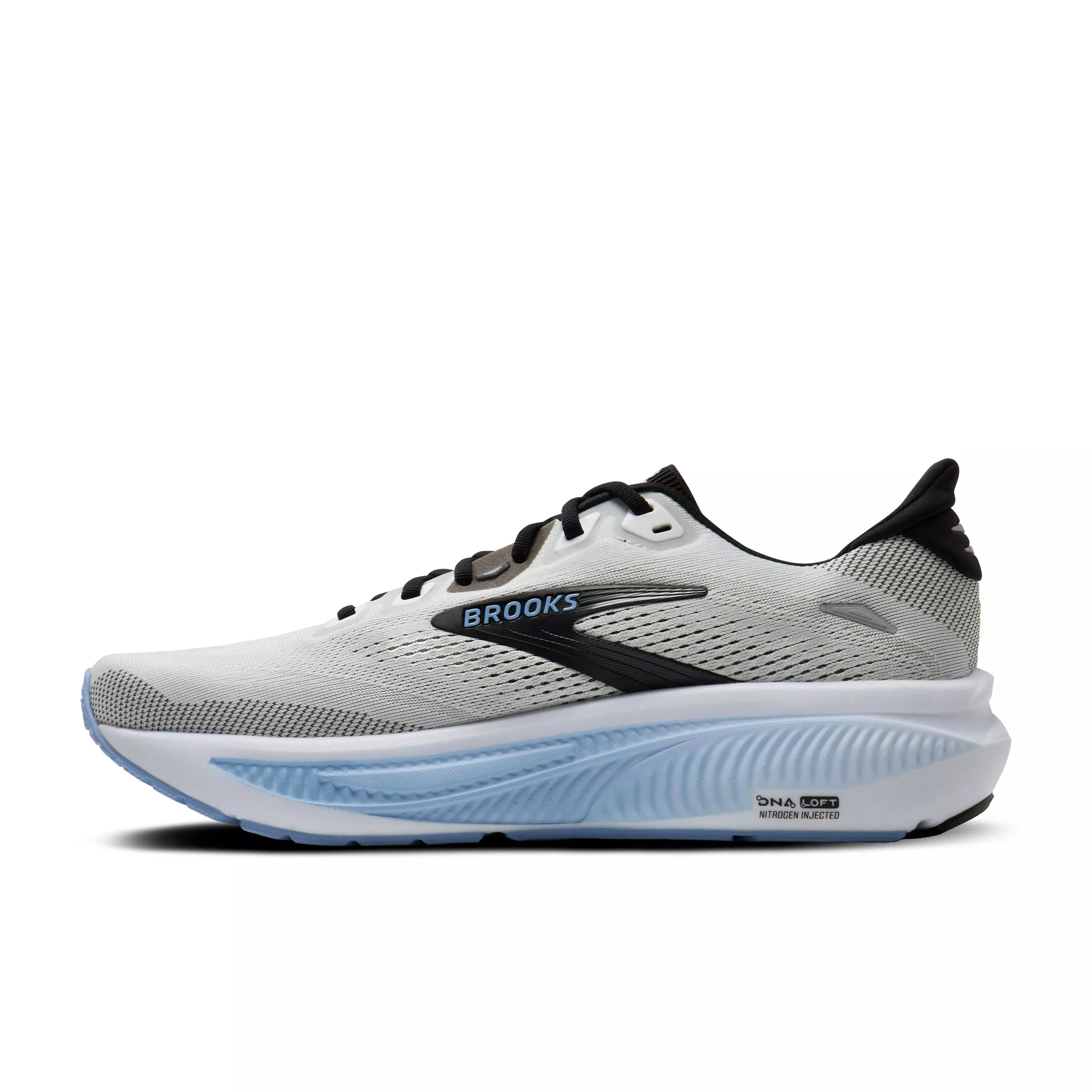 Brooks Ghost 18 "White/Black/Open Air" Men's Wide Running Shoe - WHITE/BLACK/AIR