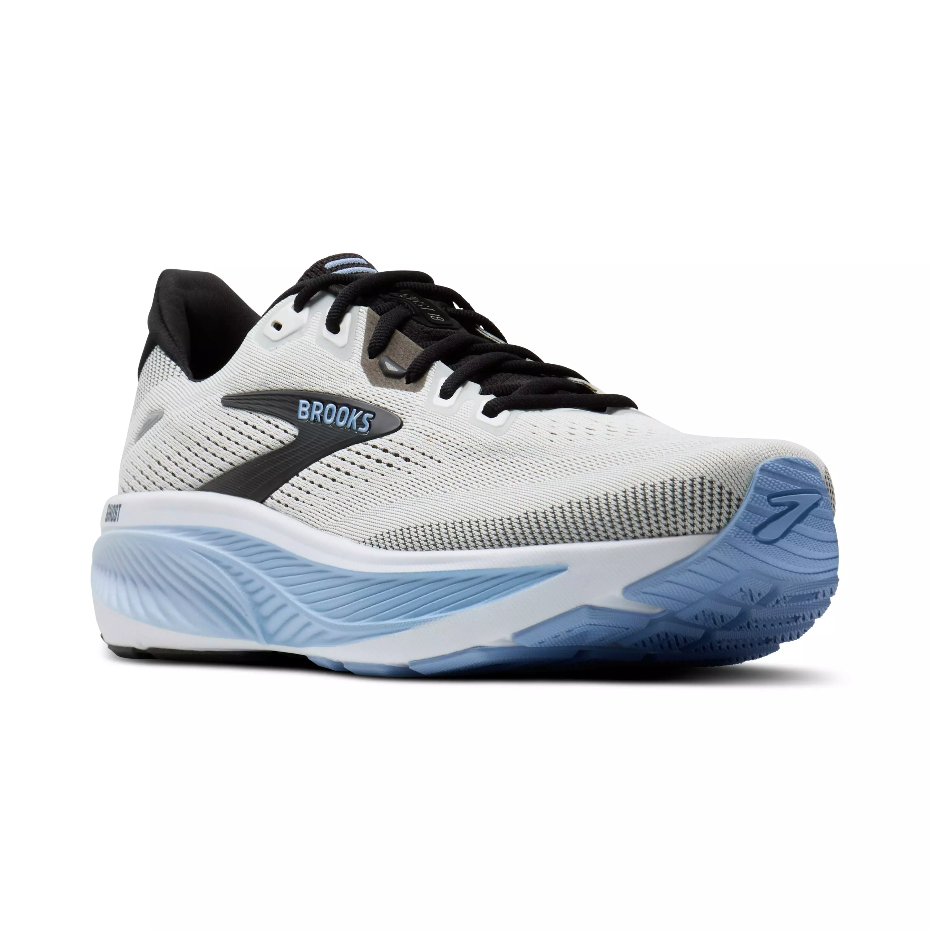 Brooks Ghost 18 "White/Black/Open Air" Men's Wide Running Shoe - WHITE/BLACK/AIR