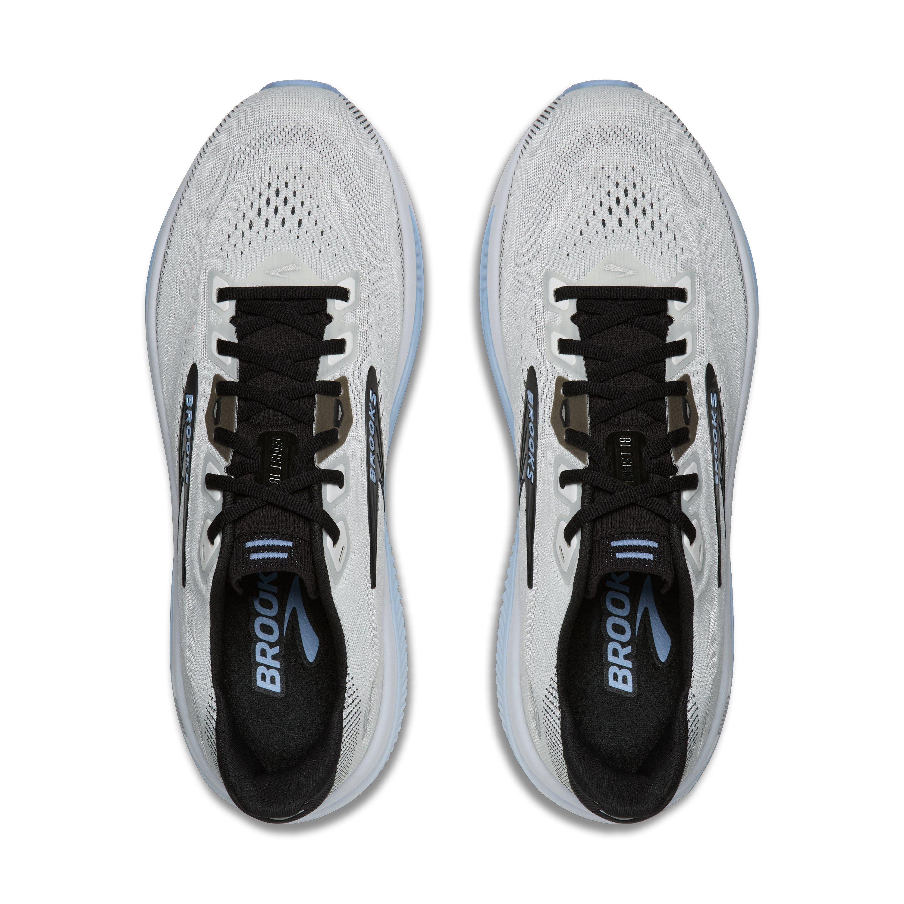Brooks Ghost 18 "White/Black/Open Air" Men's Wide Running Shoe - WHITE/BLACK/AIR