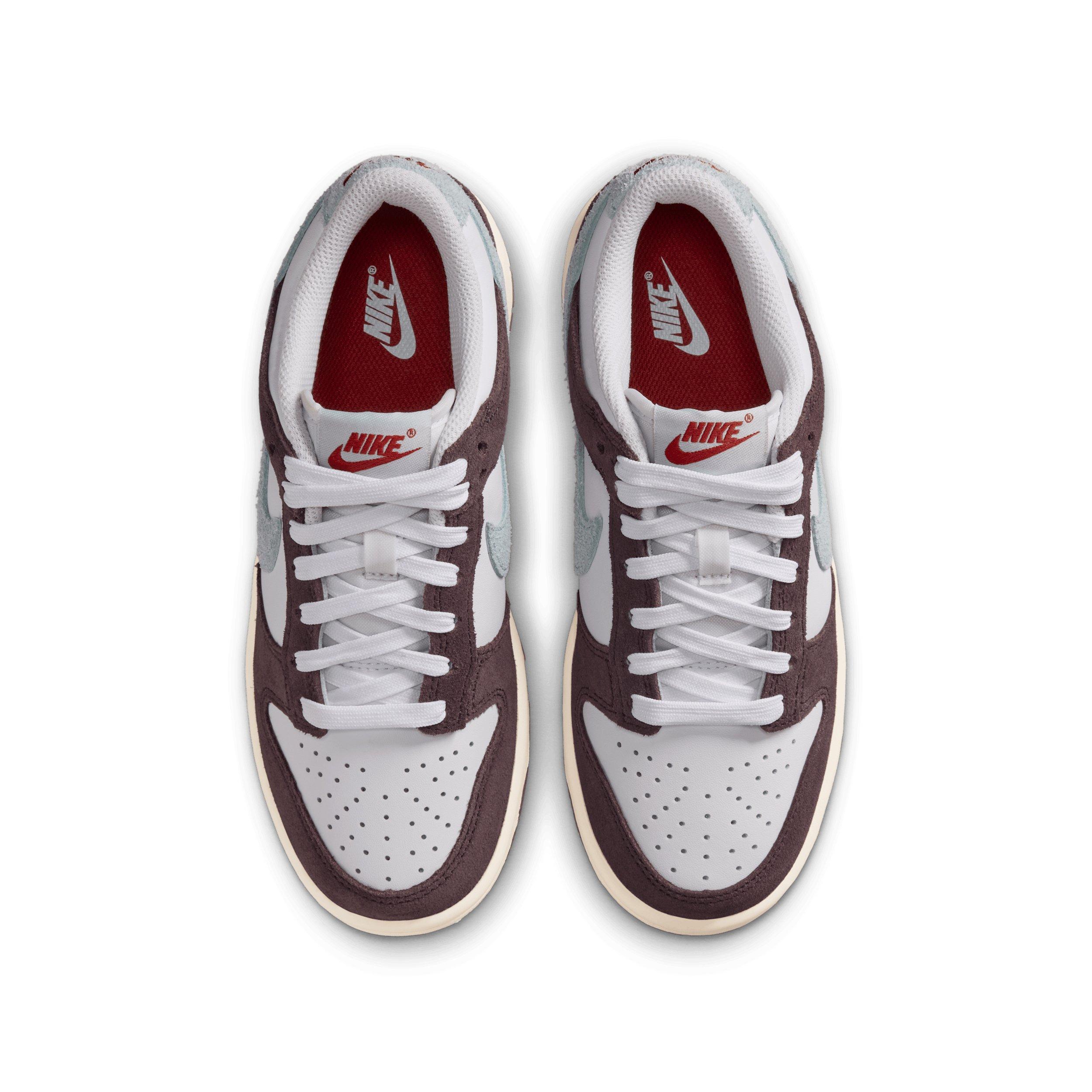 Nike Dunk Low SE Grade School Boys' "White/Burgundy Ash/Team Crimson/Glacier Blue" Shoe