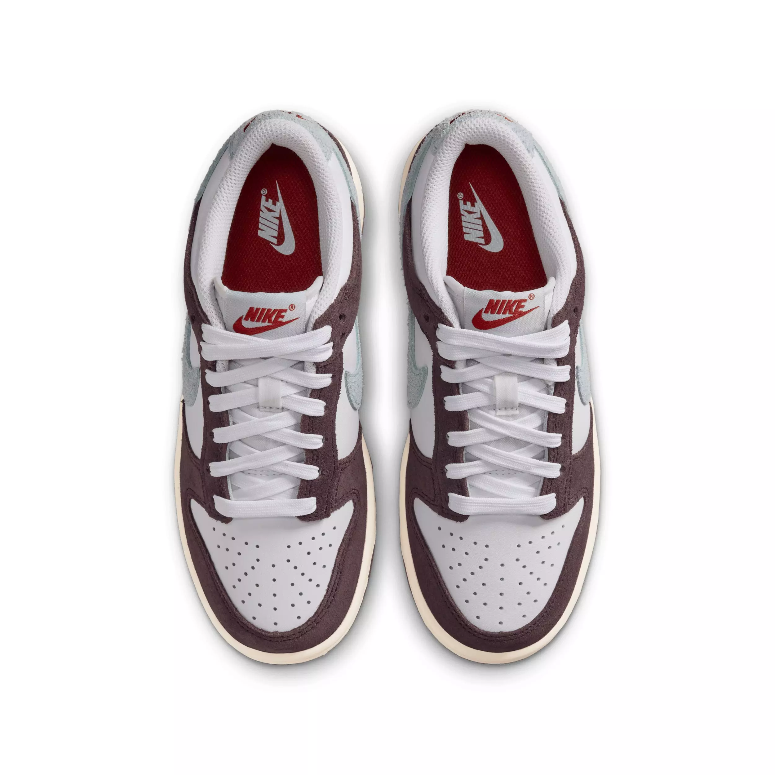 Nike Dunk Low SE "White/Burgundy Ash/Team Crimson/Glacier Blue" Grade School Boys' Shoe - WHITE/BURGUNDY/CRIMSON/BLUE