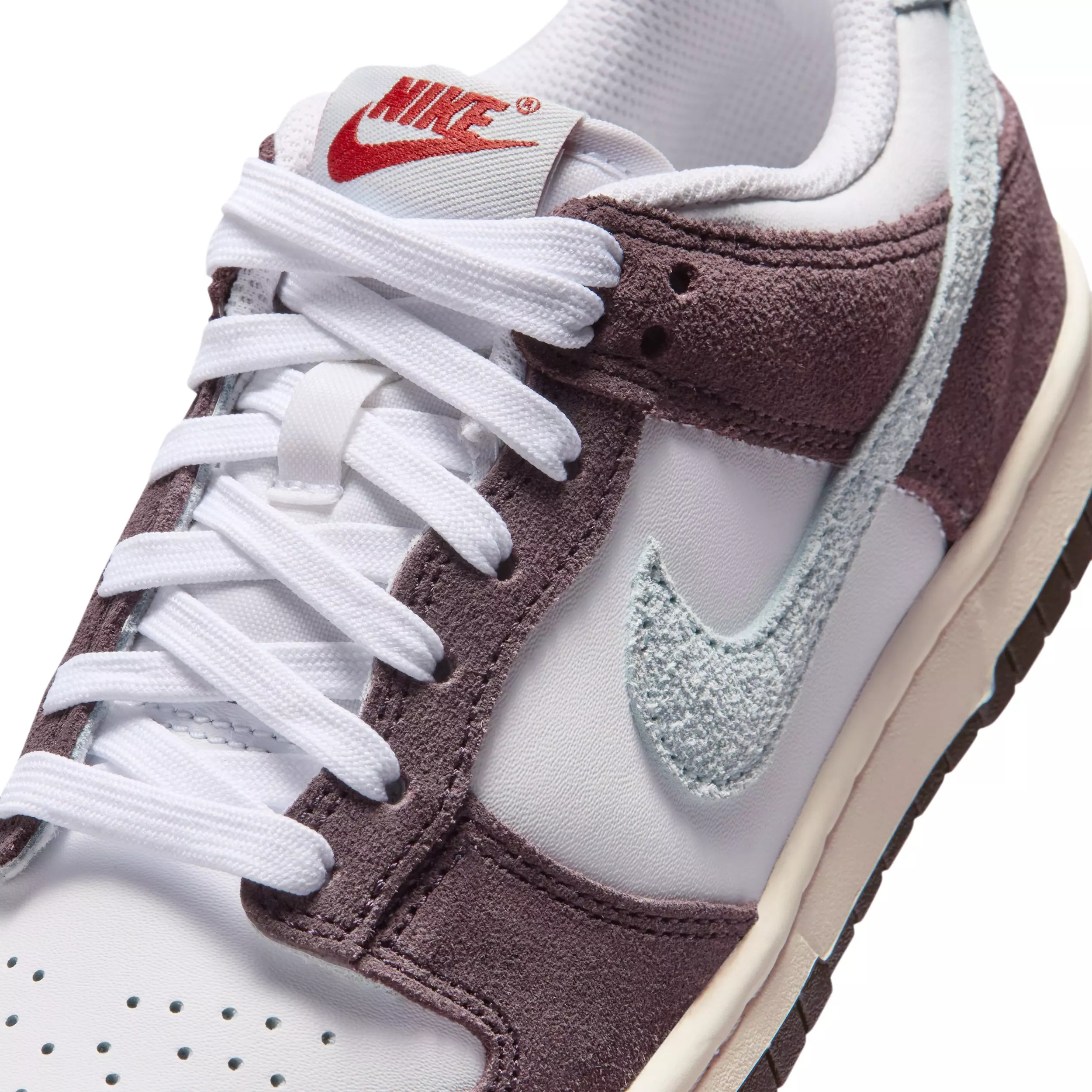 Nike Dunk Low SE "White/Burgundy Ash/Team Crimson/Glacier Blue" Grade School Boys' Shoe - WHITE/BURGUNDY/CRIMSON/BLUE