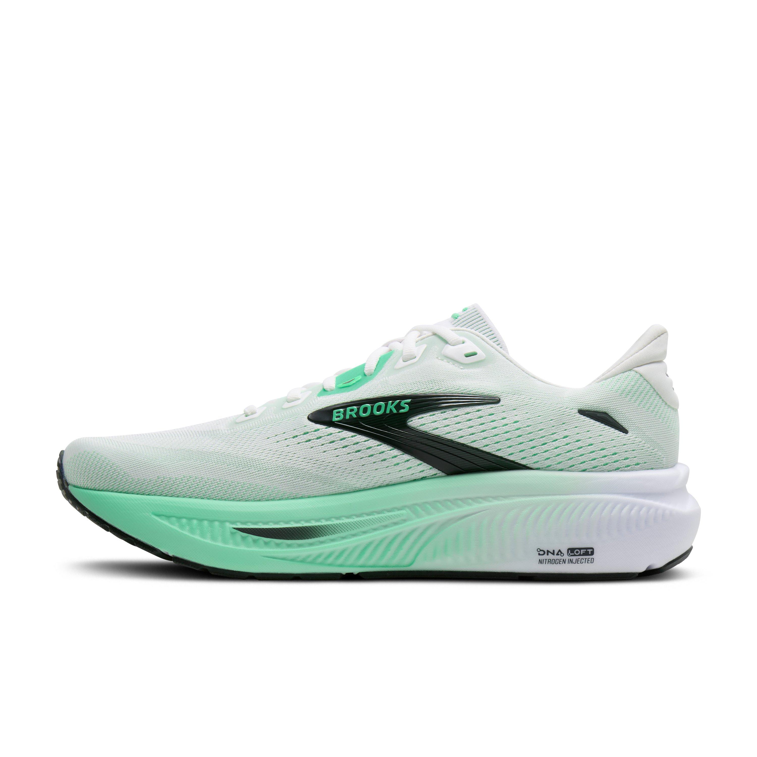 Brooks Ghost 18 "White/Spring Bud/Spruce" Men's Running Shoe - WHITE/SPRING/SPRUCE