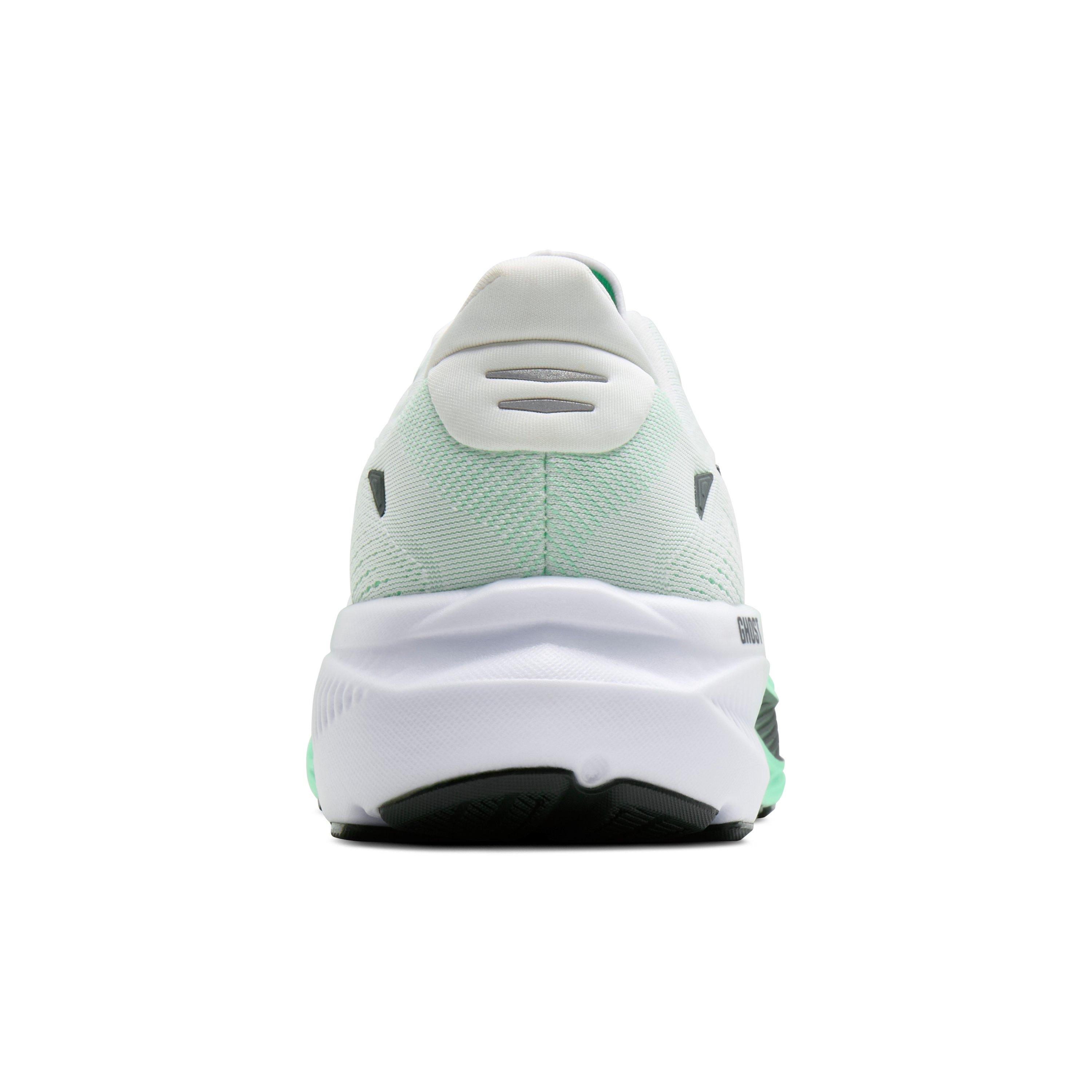 Brooks Ghost 18 "White/Spring Bud/Spruce" Men's Running Shoe - WHITE/SPRING/SPRUCE