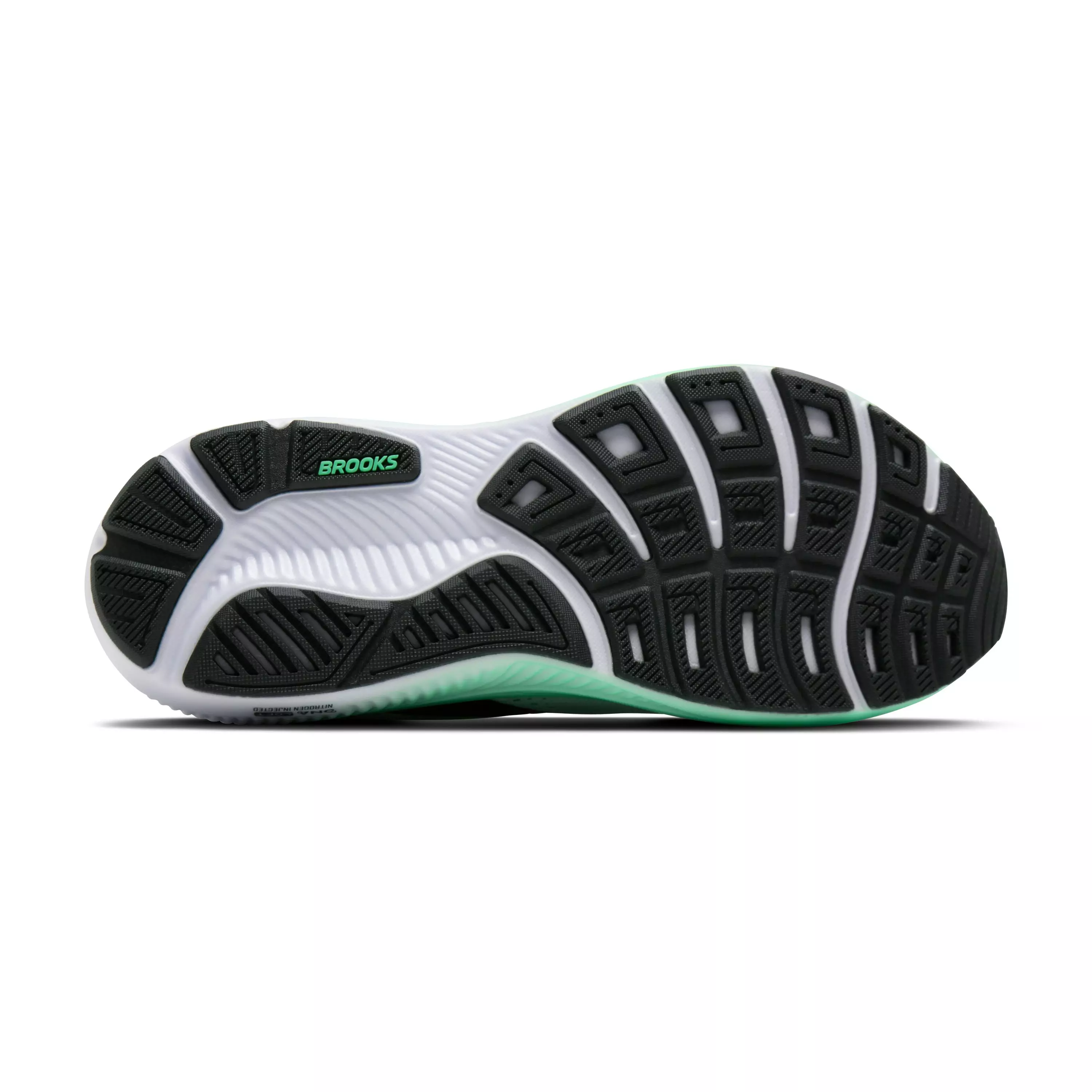 Brooks Ghost 18 "White/Spring Bud/Spruce" Men's Running Shoe - WHITE/SPRING/SPRUCE