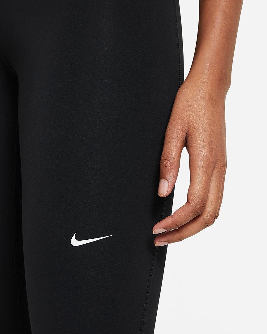 Nike Women's Pro 365 Mid-Rise Leggings - BLACK Thumbnail View 3