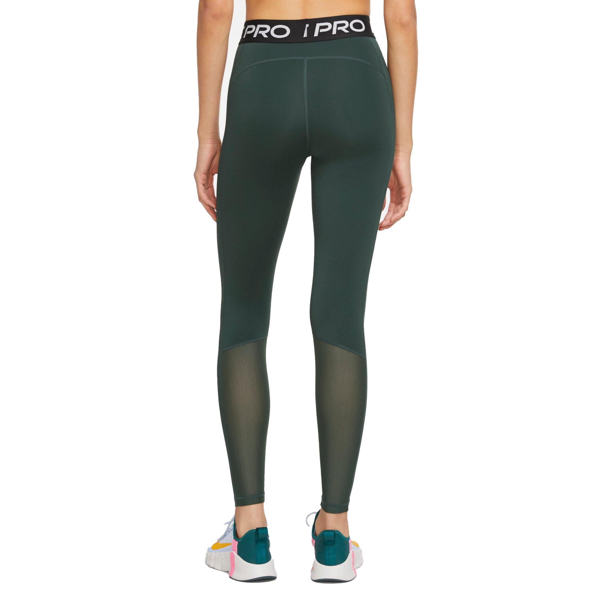 Nike Women's Pro 365 Mid-Rise Leggings - GREEN Thumbnail View 2