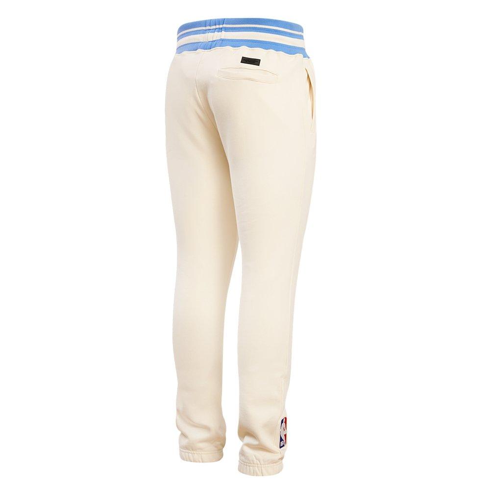 Pro Standard Men's NBA Memphis Grizzlies Retro Classic Fleece Sweatpants - Eggshell/Blue - EGGSHELL/BLUE Thumbnail View 4