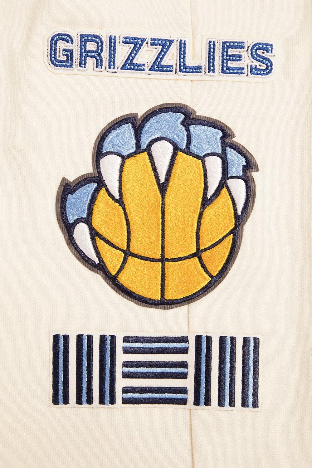 Pro Standard Men's NBA Memphis Grizzlies Retro Classic Fleece Sweatpants - Eggshell/Blue - EGGSHELL/BLUE Thumbnail View 5