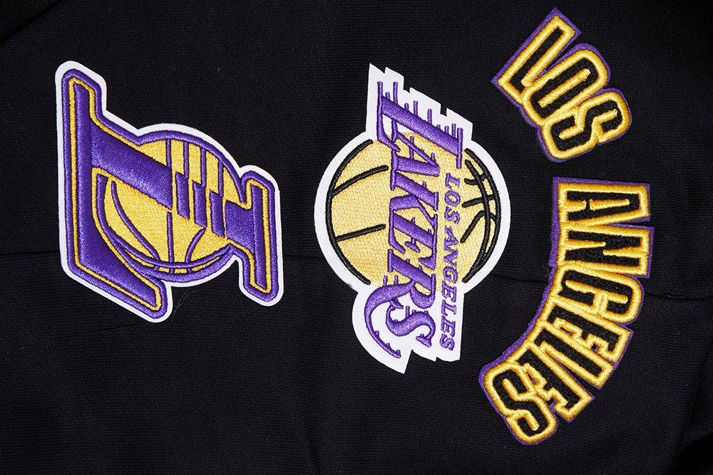 Pro Standard Men's NBA Los Angeles Lakers Retro Classic Fleece Sweatpants - Black/Purple/Yellow - BLACK/PURPLE/YELLOW Thumbnail View 5