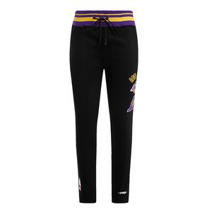 Pro Standard Men's NBA Los Angeles Lakers Retro Classic Fleece Sweatpants -Black/Purple/Yellow