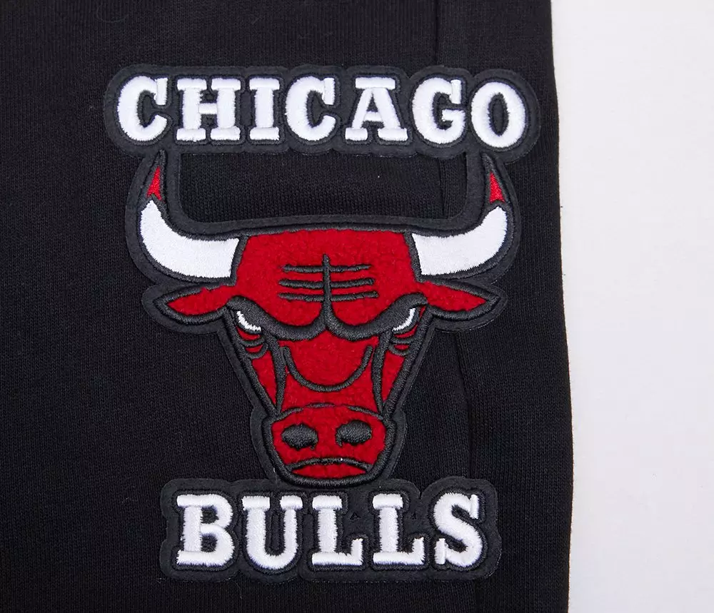Pro Standard Men's NBA Chicago Bulls Retro Classic Fleece Sweatpants - Black/Red - BLACK/RED