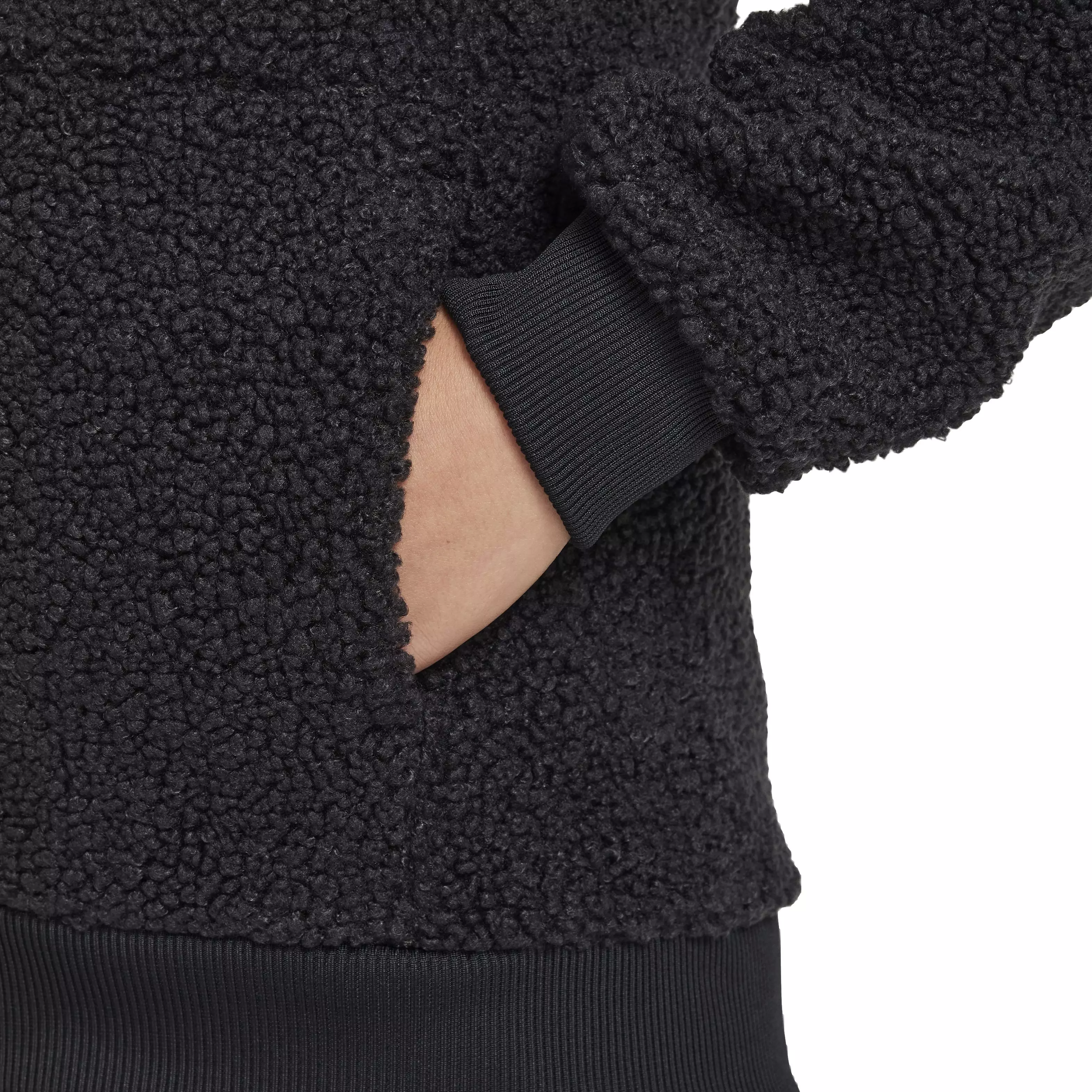 Nike Big Kids' Sportswear Club Fleece Full Zip Winterized Jacket - Black - BLACK