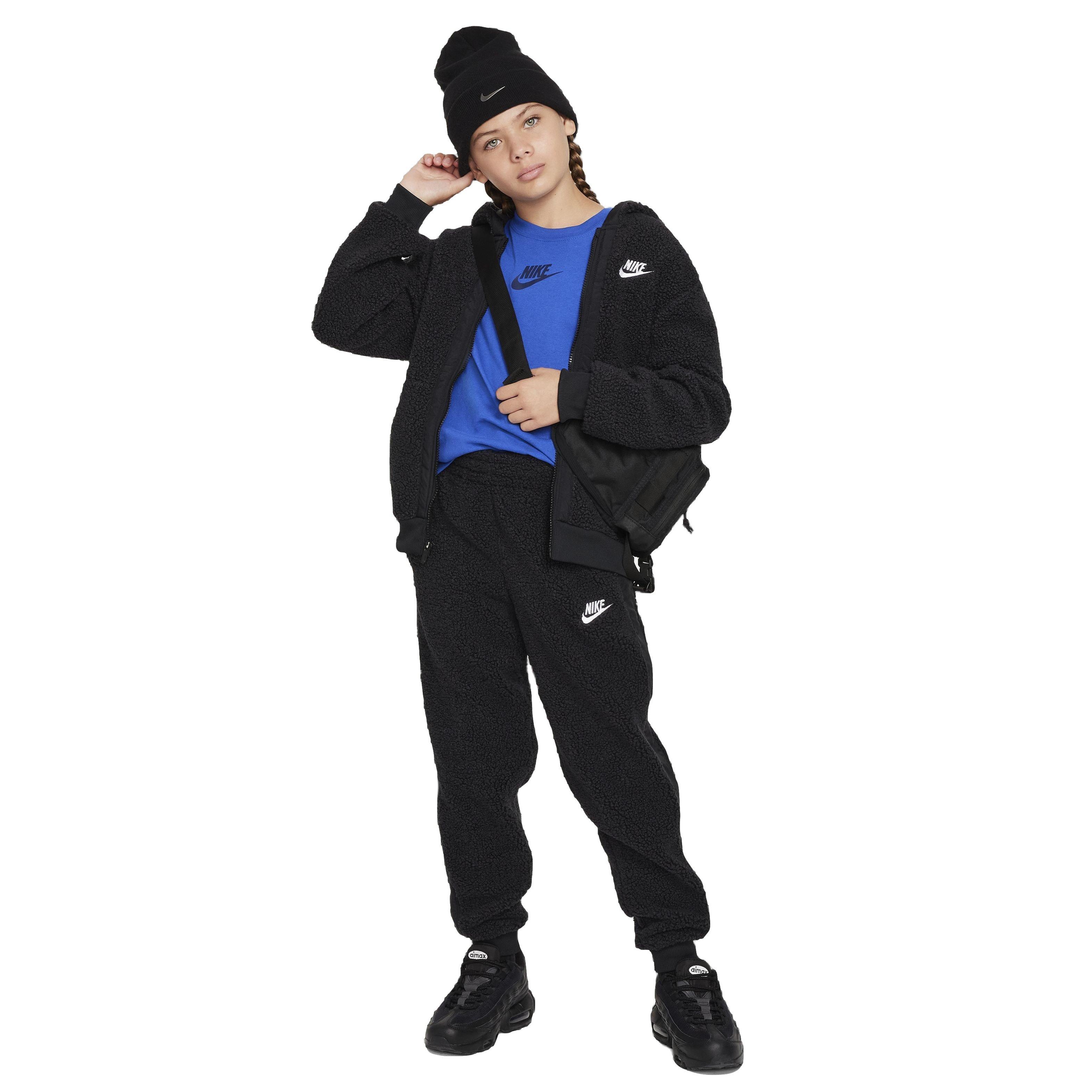 Nike Sportswear Club Fleece Full Zip Winterized Big Kids' Black Jacket