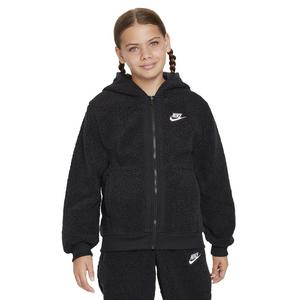Nike Big Kids' Sportswear Club Fleece Full Zip Winterized Jacket - Black