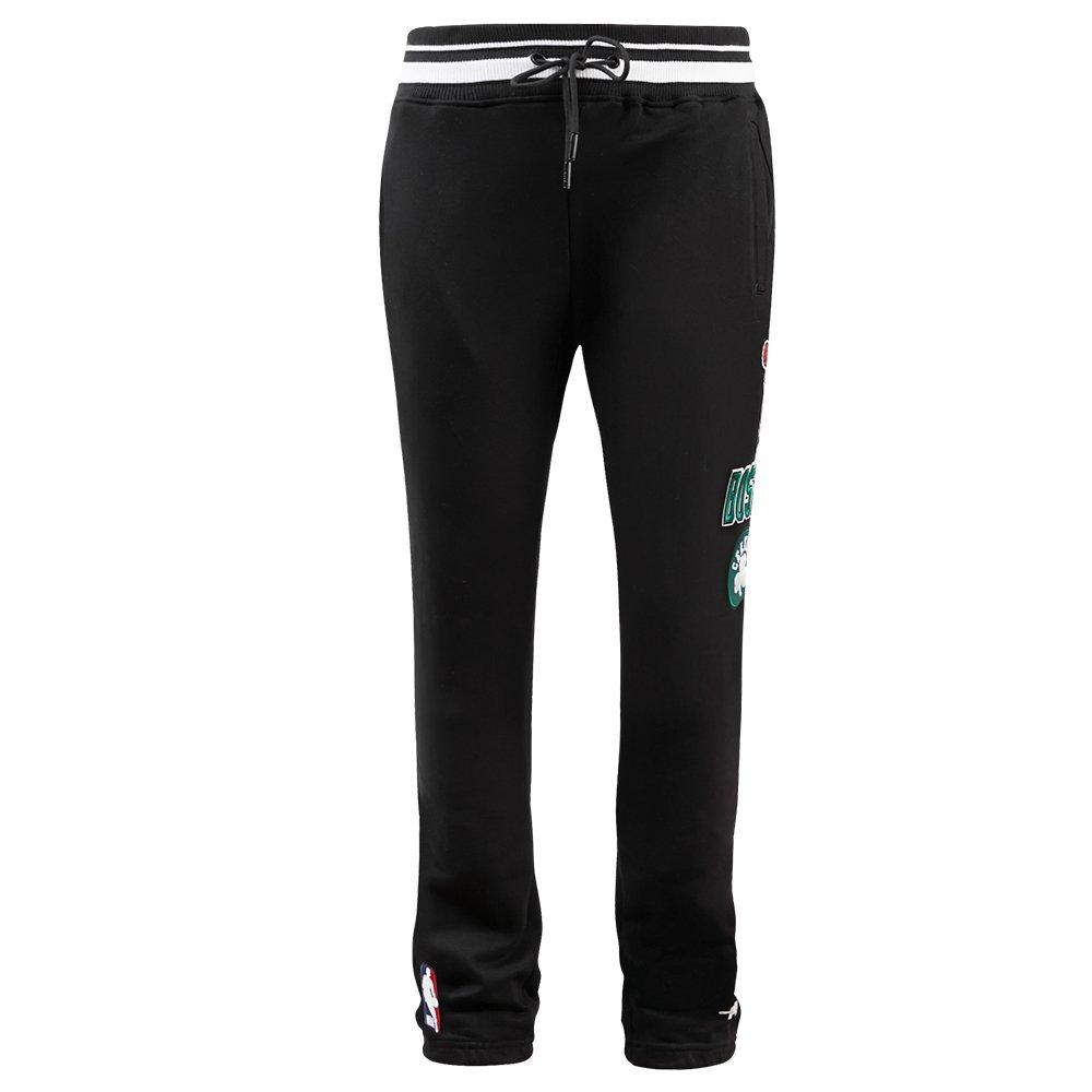 Pro Standard Men's NBA Boston Celtics Retro Classic Fleece Sweatpants -Black - BLACK Thumbnail View 1