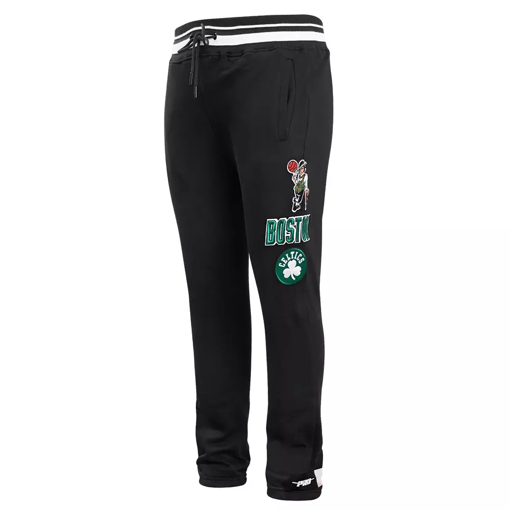 Pro Standard Men's NBA Boston Celtics Retro Classic Fleece Sweatpants - Black - BLACK