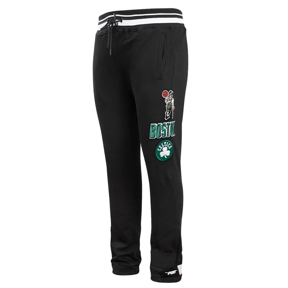 Pro Standard Men's NBA Boston Celtics Retro Classic Fleece Sweatpants -Black - BLACK Thumbnail View 3