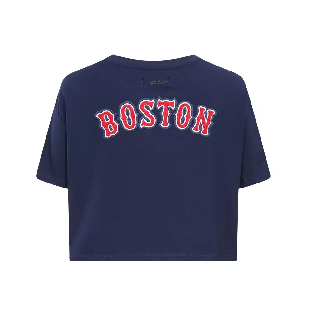 Pro Standard Women's MLB Boston Red Sox​ Classic Boxy Top -Navy - NAVY