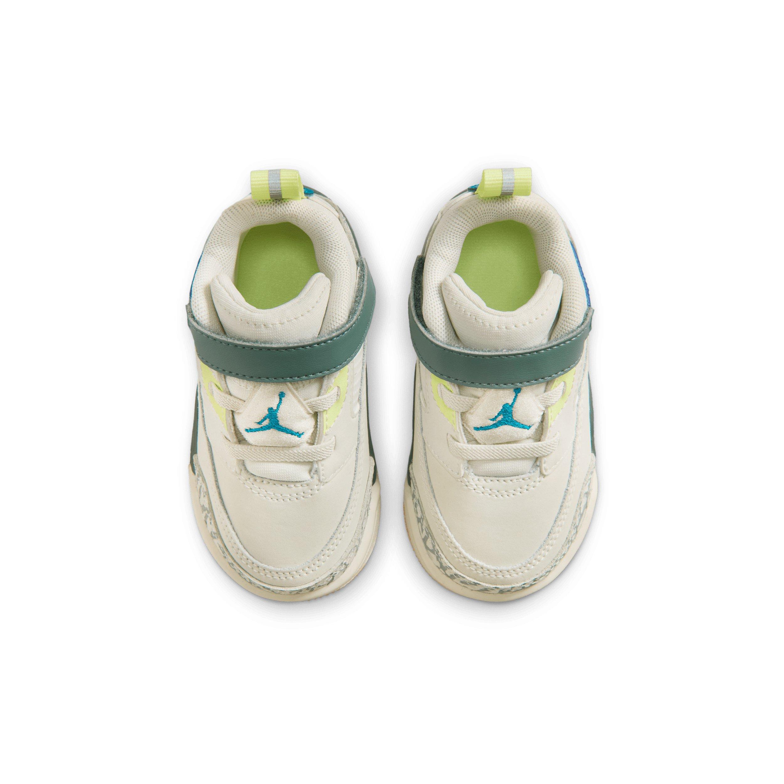Jordan Spizike Low "Sea Glass/Dusty Sage/Light Lemon Twist/Green Abyss" Infant Girls' Shoe - SEA GLASS/SAGE/LT LEMON/GREEN Thumbnail View 4