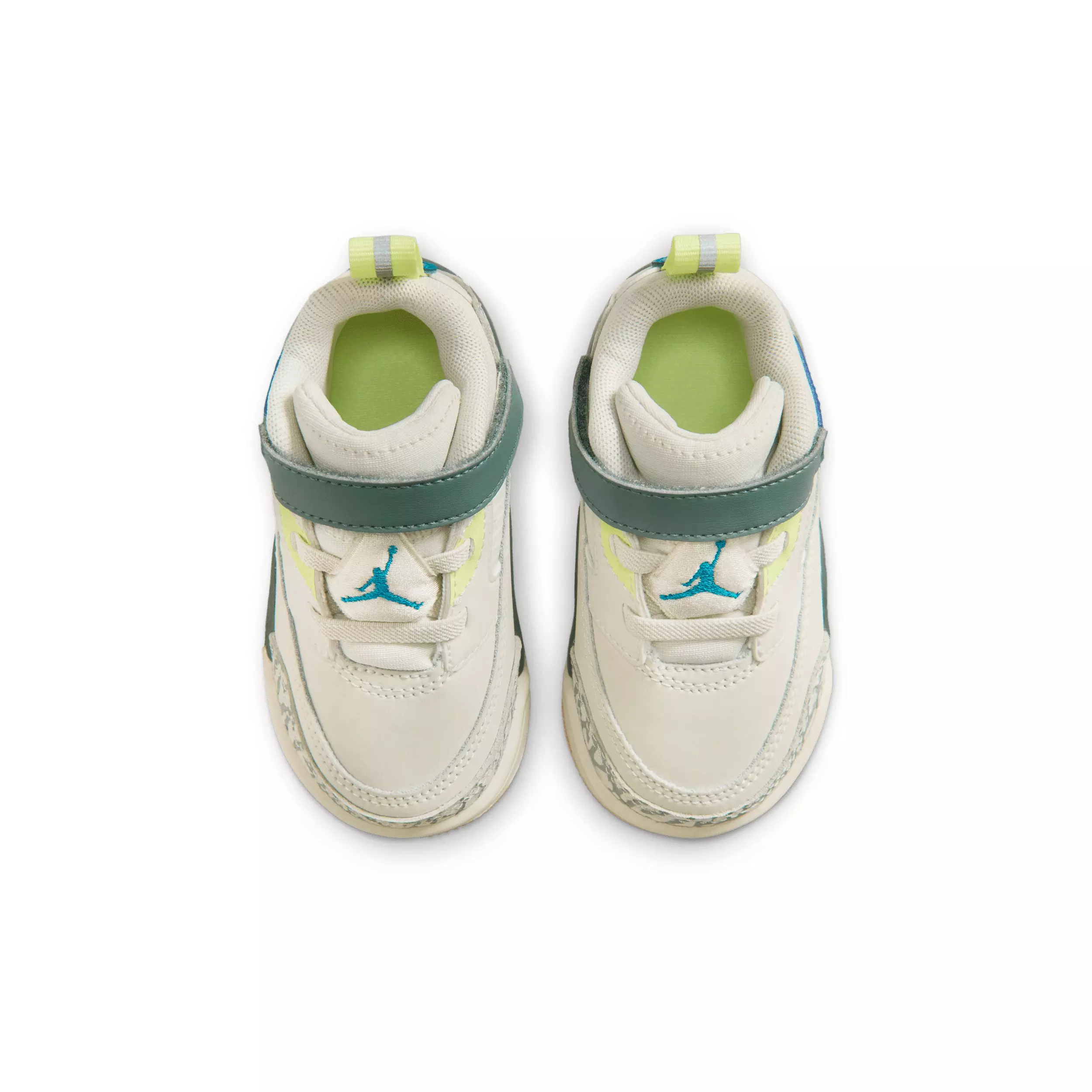 Jordan Spizike Low "Sea Glass/Dusty Sage/Light Lemon Twist/Green Abyss" Infant Girls' Shoe - SEA GLASS/SAGE/LT LEMON/GREEN
