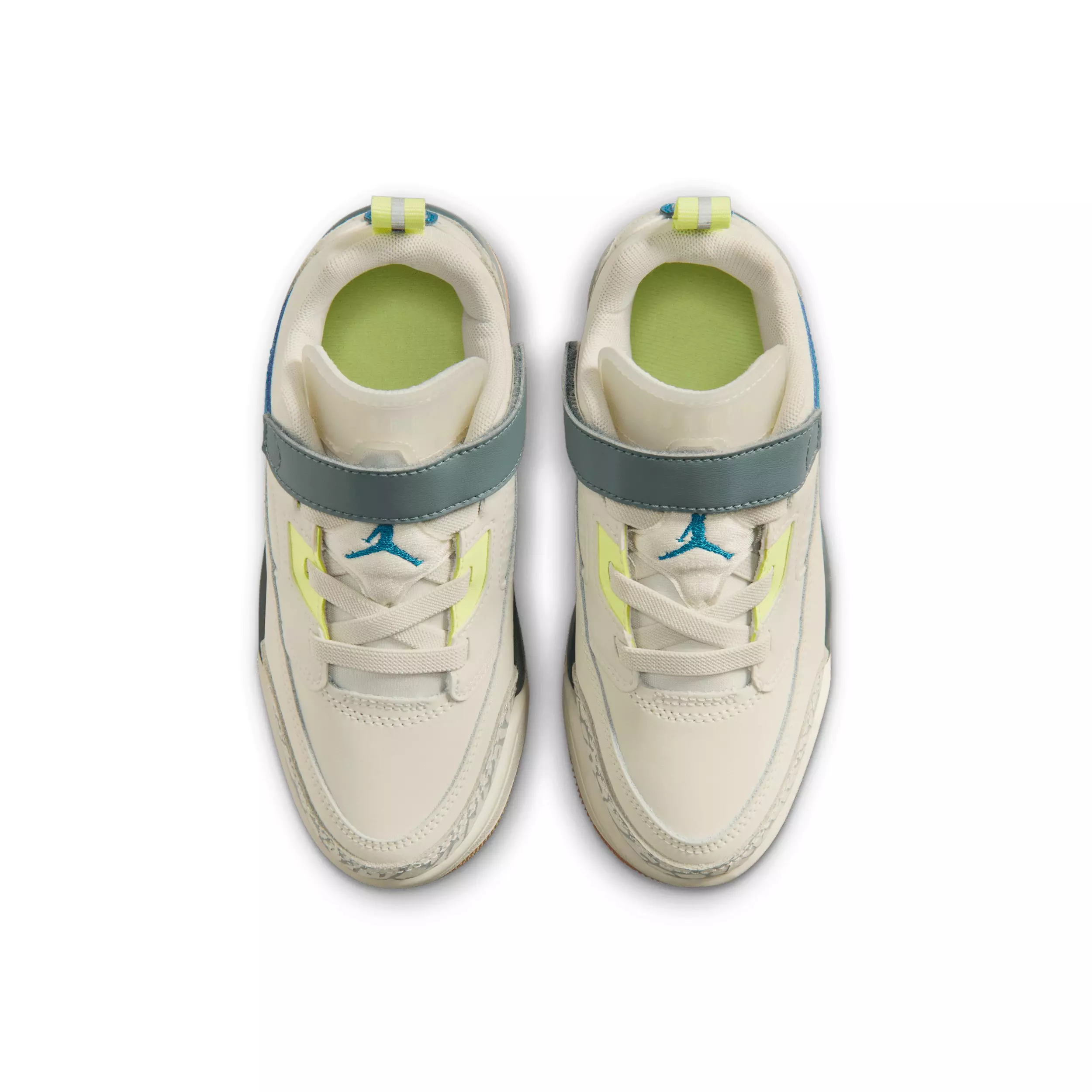 Jordan Spizike Low "Sea Glass/Dusty Sage/Light Lemon Twist/Green Abyss" Preschool Girls' Shoe - SEA GLASS/SAGE/LT LEMON/GREEN