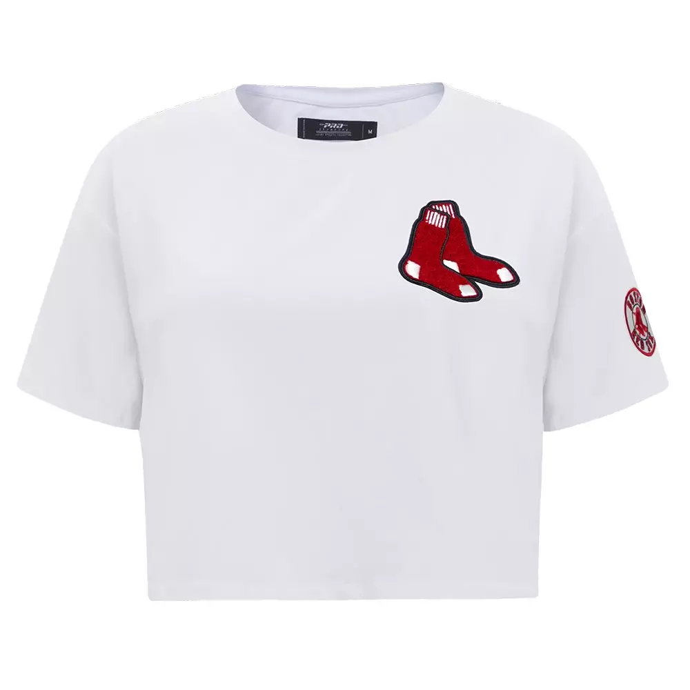 Pro Standard Women's MLB Boston Red Sox​ Classic Boxy Top - White - WHITE