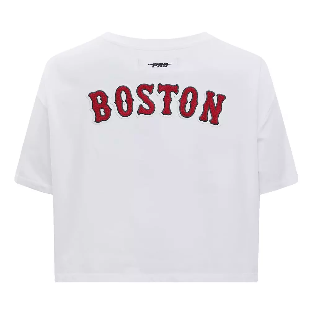 Pro Standard Women's MLB Boston Red Sox​ Classic Boxy Top -White - WHITE