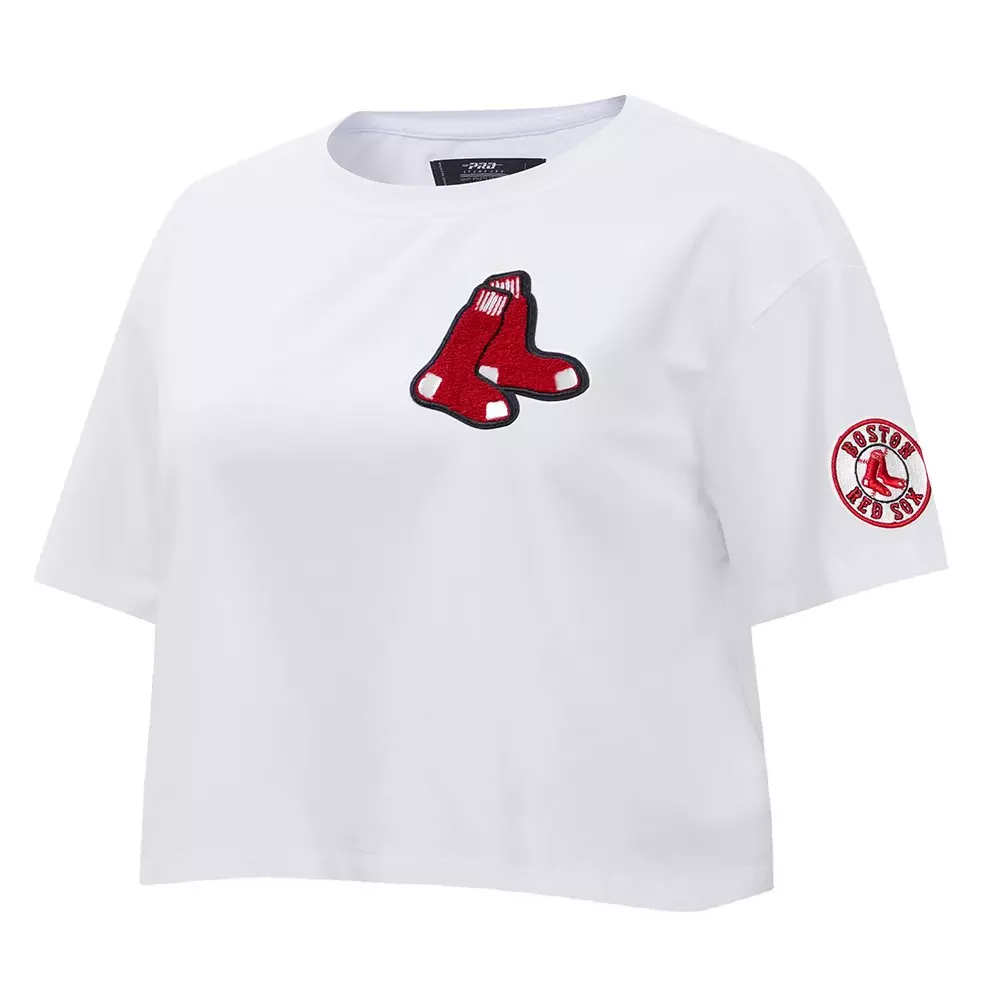 Pro Standard Women's MLB Boston Red Sox​ Classic Boxy Top -White - WHITE
