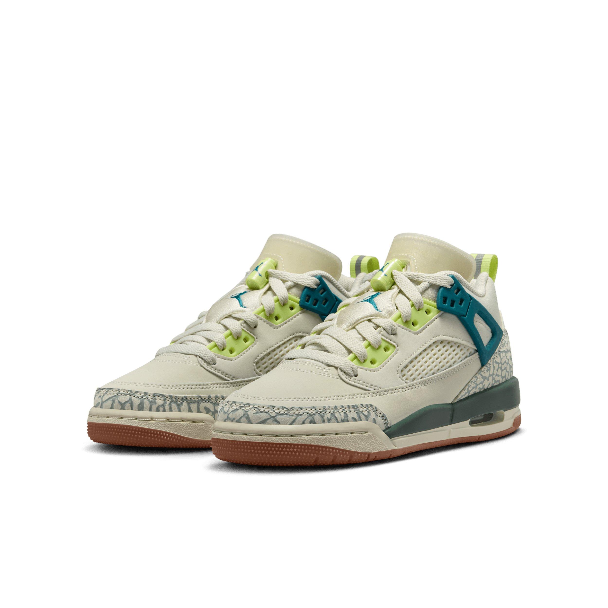 Jordan Spizike Low "Sea Glass/Dusty Sage/Light Lemon Twist/Green Abyss" Grade School Girls' Shoe - SEA GLASS/SAGE/LT LEMON/GREEN Thumbnail View 3