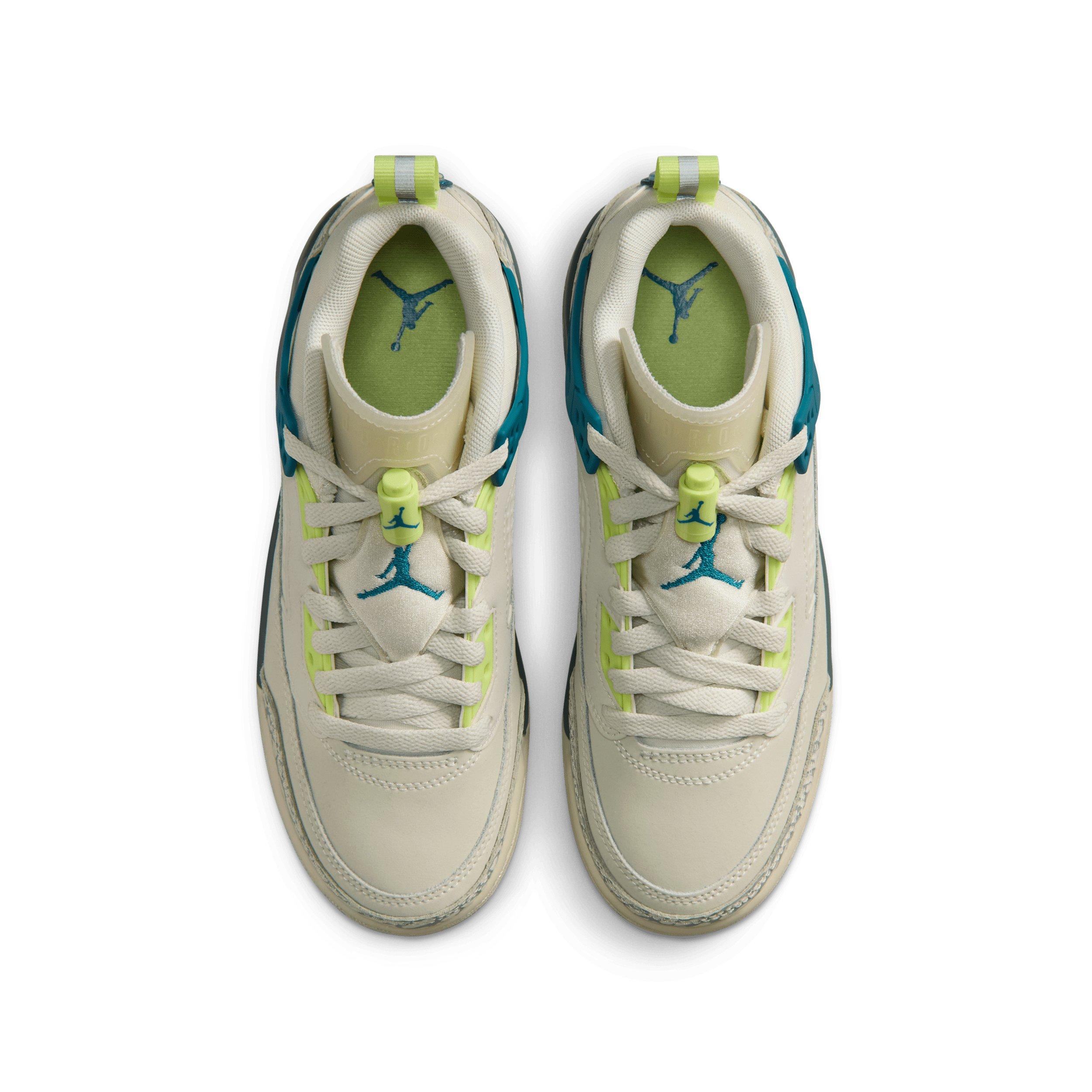 Jordan Spizike Low "Sea Glass/Dusty Sage/Light Lemon Twist/Green Abyss" Grade School Girls' Shoe - SEA GLASS/SAGE/LT LEMON/GREEN Thumbnail View 4