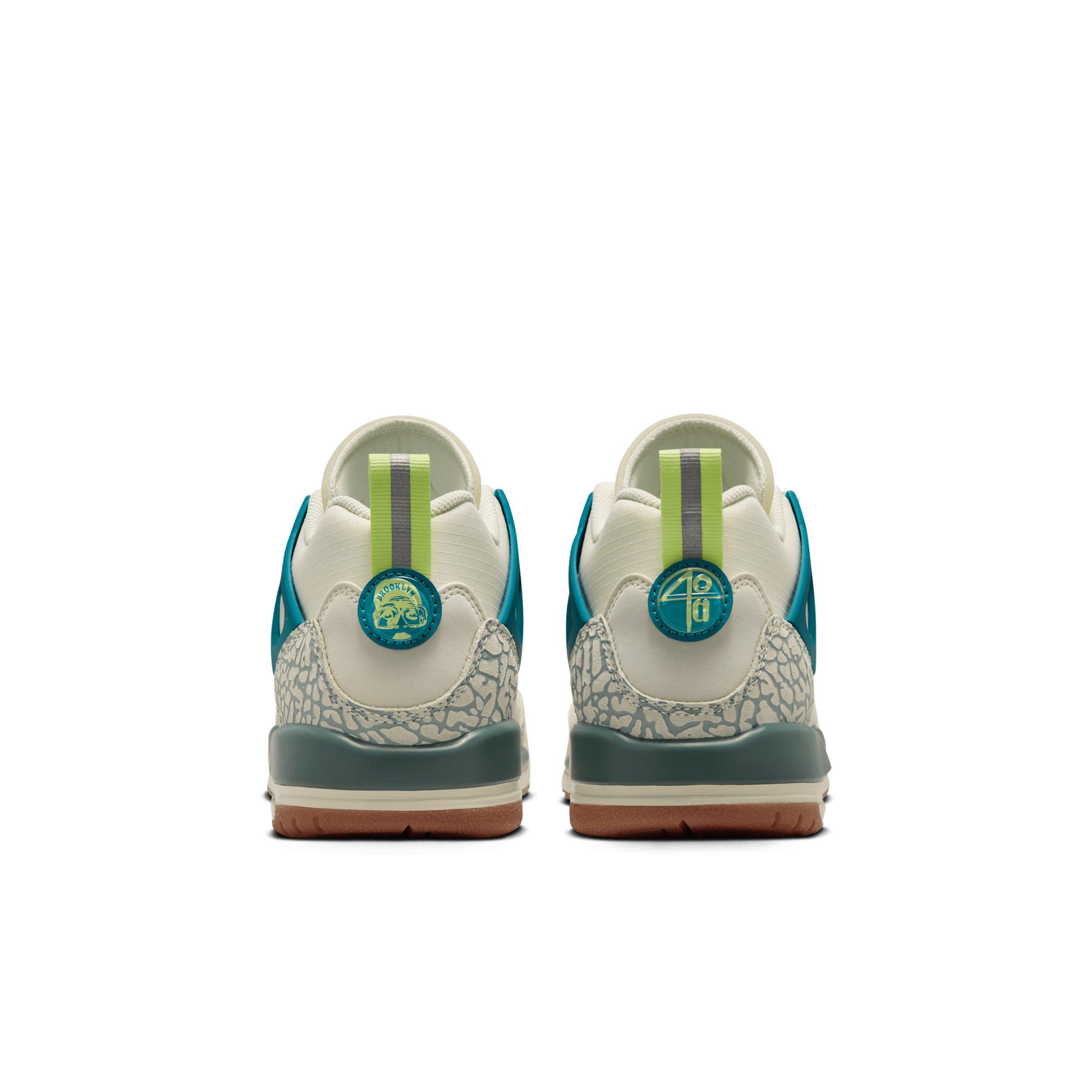 Jordan Spizike Low "Sea Glass/Dusty Sage/Light Lemon Twist/Green Abyss" Grade School Girls' Shoe - SEA GLASS/SAGE/LT LEMON/GREEN Thumbnail View 5