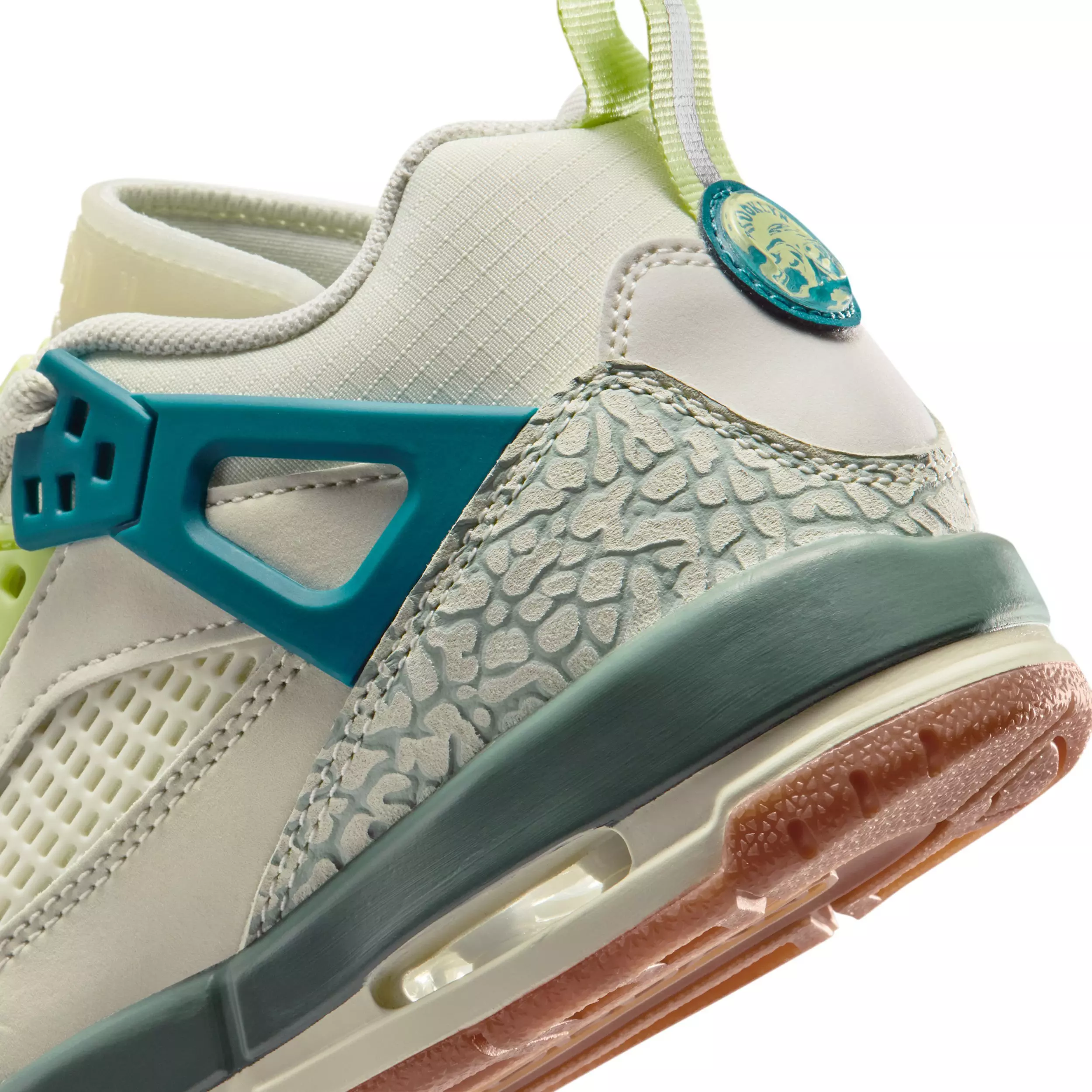 Jordan Spizike Low "Sea Glass/Dusty Sage/Light Lemon Twist/Green Abyss" Grade School Girls' Shoe - SEA GLASS/SAGE/LT LEMON/GREEN