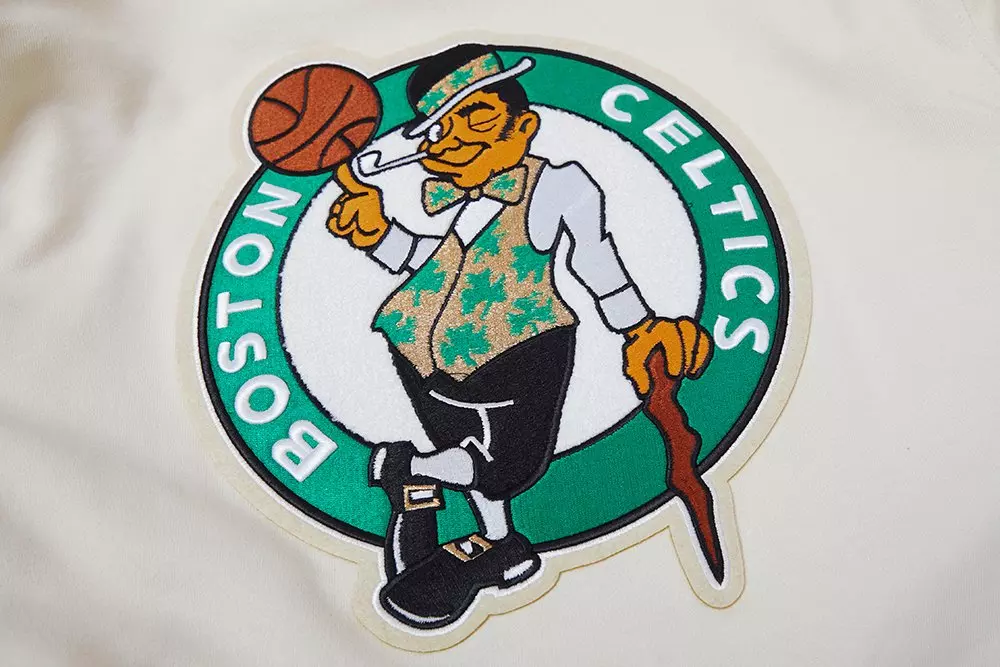 Pro Standard Men's NBA Boston Celtics Retro Classic Fleece Pullover Hoodie -Eggshell/Kelly Green - EGGSHELL/KELLY GREEN