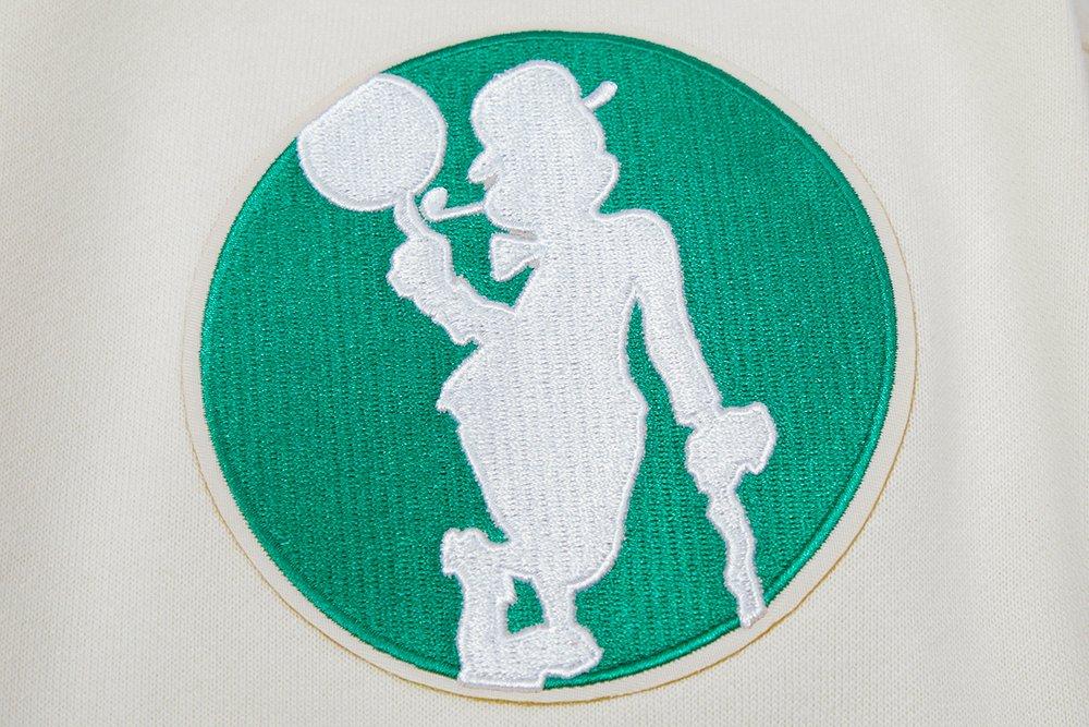 Pro Standard Men's NBA Boston Celtics Retro Classic Fleece Pullover Hoodie - Eggshell/Kelly Green - EGGSHELL/KELLY GREEN Thumbnail View 7