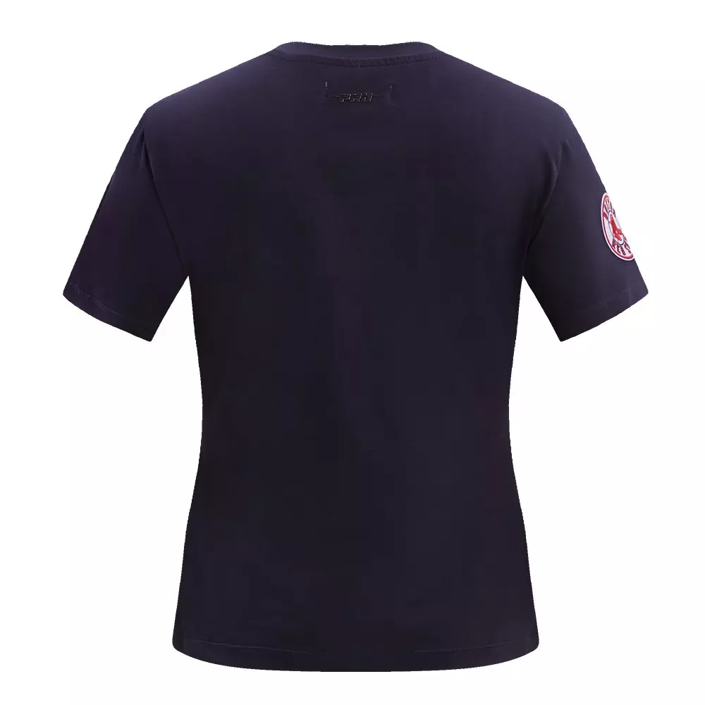 Pro Standard Women's MLB Boston Red Sox​ Classic Short Sleeve SJ Slim Fit Top -Navy - NAVY