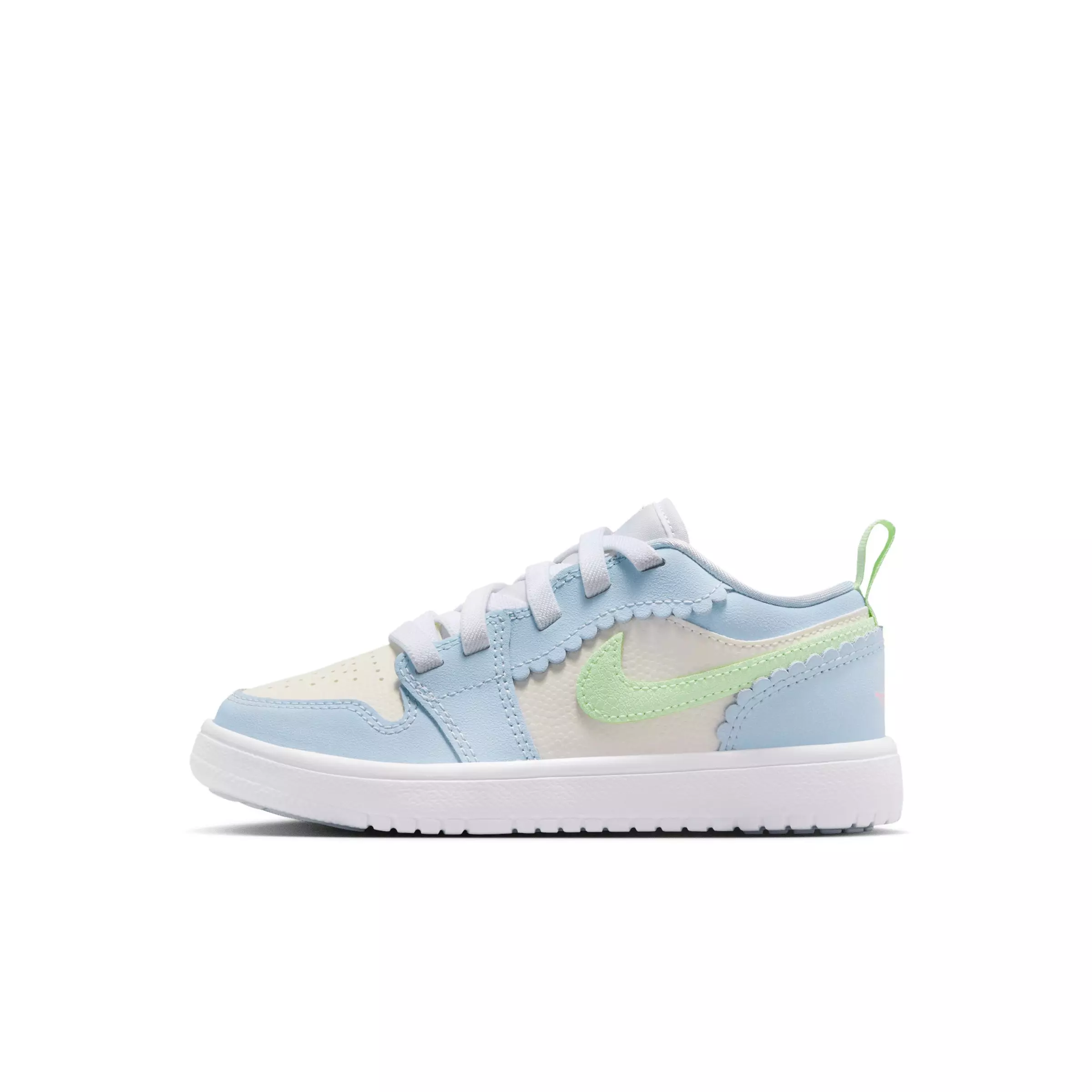 Jordan 1 Low Alt SE "Half Blue/Sail/White/Vapor Green" Preschool Girls' Shoe - BLUE/SAIL/WHITE/GREEN