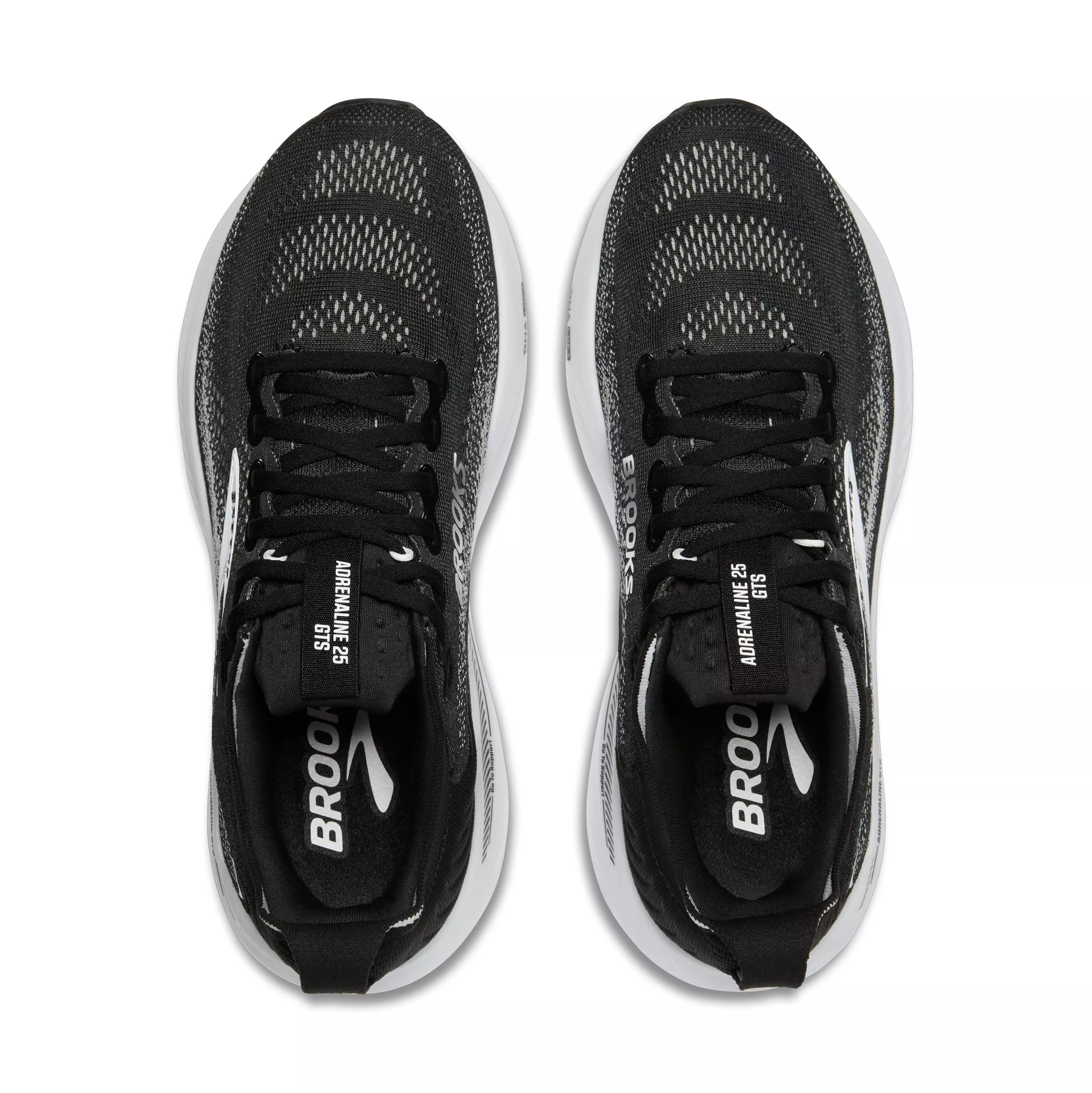 Brooks Adrenaline GTS 25 "Black/Grey/White" Men's Wide Running Shoe - BLACK/GREY/WHITE