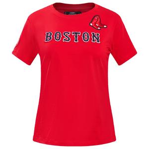 Pro Standard Women's MLB Boston Red Sox​ Classic Short Sleeve SJ Slim Fit Top -Red