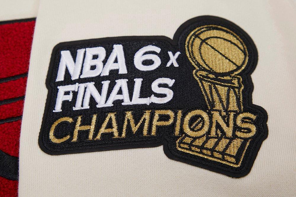 Pro Standard Men's NBA Chicago Bulls Retro Classic Fleece Pullover Hoodie - Eggshell/Red - EGGSHELL/RED Thumbnail View 7