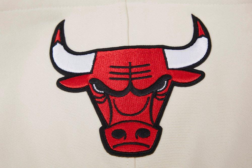 Pro Standard Men's NBA Chicago Bulls Retro Classic Fleece Pullover Hoodie -Eggshell/Red - EGGSHELL/RED Thumbnail View 8