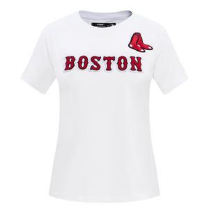 Pro Standard Women's MLB Boston Red Sox​ Classic Short Sleeve SJ Slim Fit Top -White