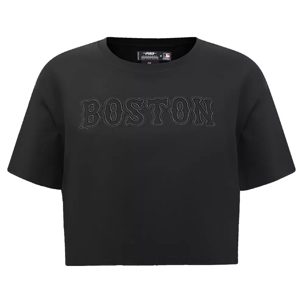 Pro Standard Women's MLB Boston Red Sox​ Neutral SJ Boxy Top - Black - BLACK