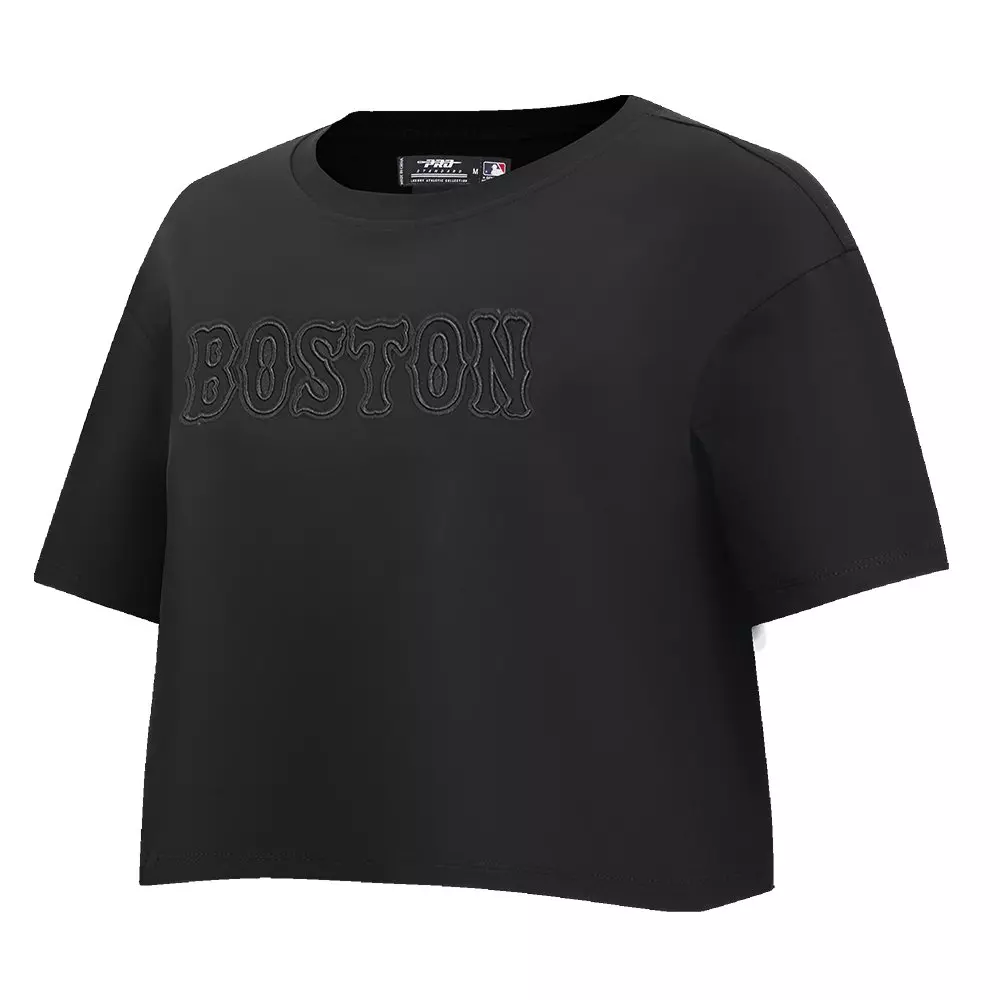 Pro Standard Women's MLB Boston Red Sox​ Neutral SJ Boxy Top - Black - BLACK