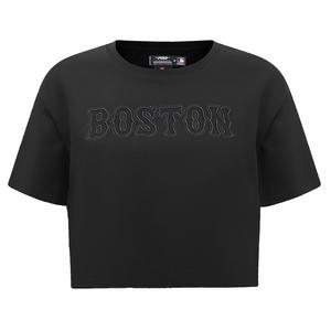 Pro Standard Women's MLB Boston Red Sox​ Neutral SJ Boxy Top -Black