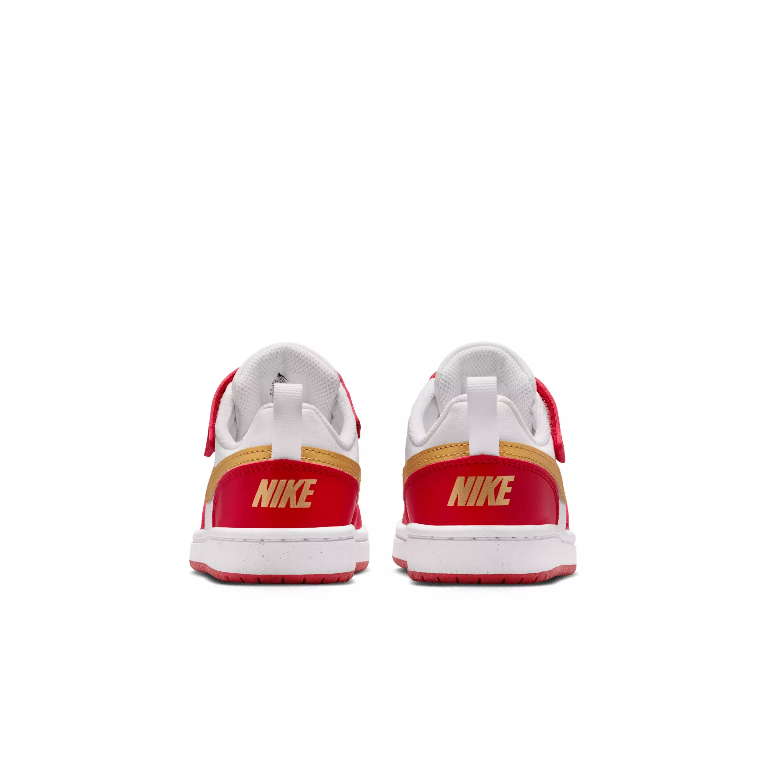 Nike Court Borough Low Recraft "White/University Red/White/Metallic Gold" Preschool Boys' Shoe - WHITE/RED/WHITE/GOLD