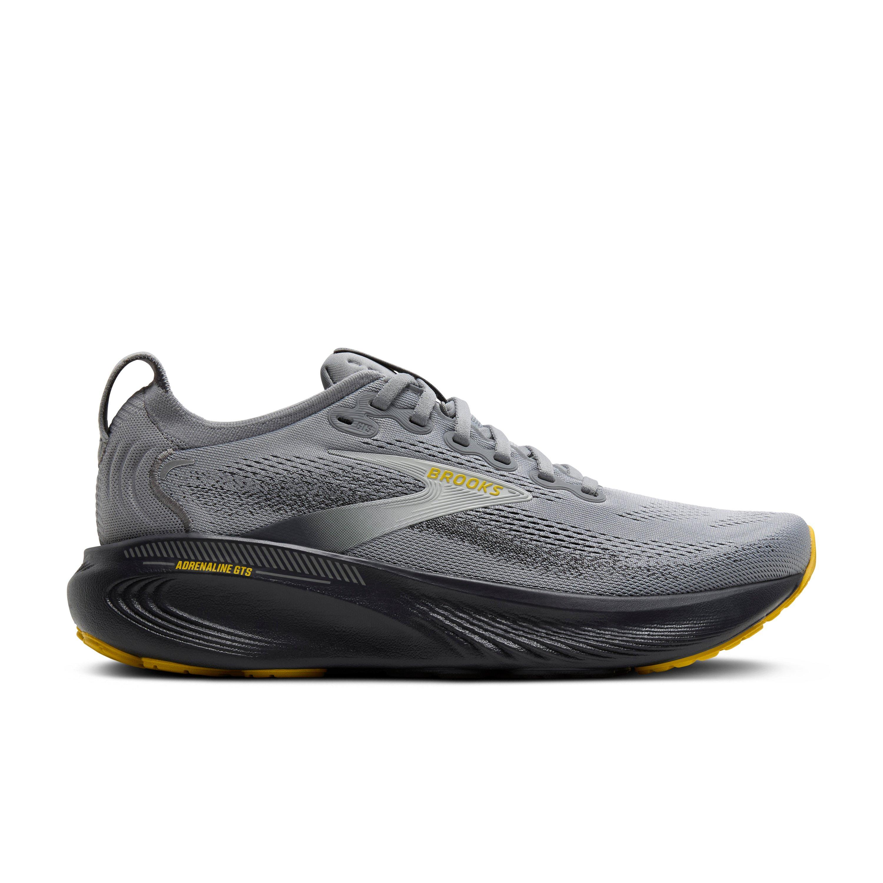 Brooks Adrenaline GTS 25 "Primer Grey/Ebony/Jasmin" Men's Wide Running Shoe - GREY/EBONY/JASMIN