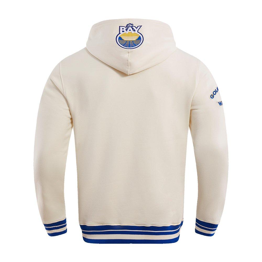 Pro Standard Men's NBA Golden State Warriors Retro Classic Fleece Pullover Hoodie - Eggshell/Royal - EGGSHELL/ROYAL BLUE Thumbnail View 2