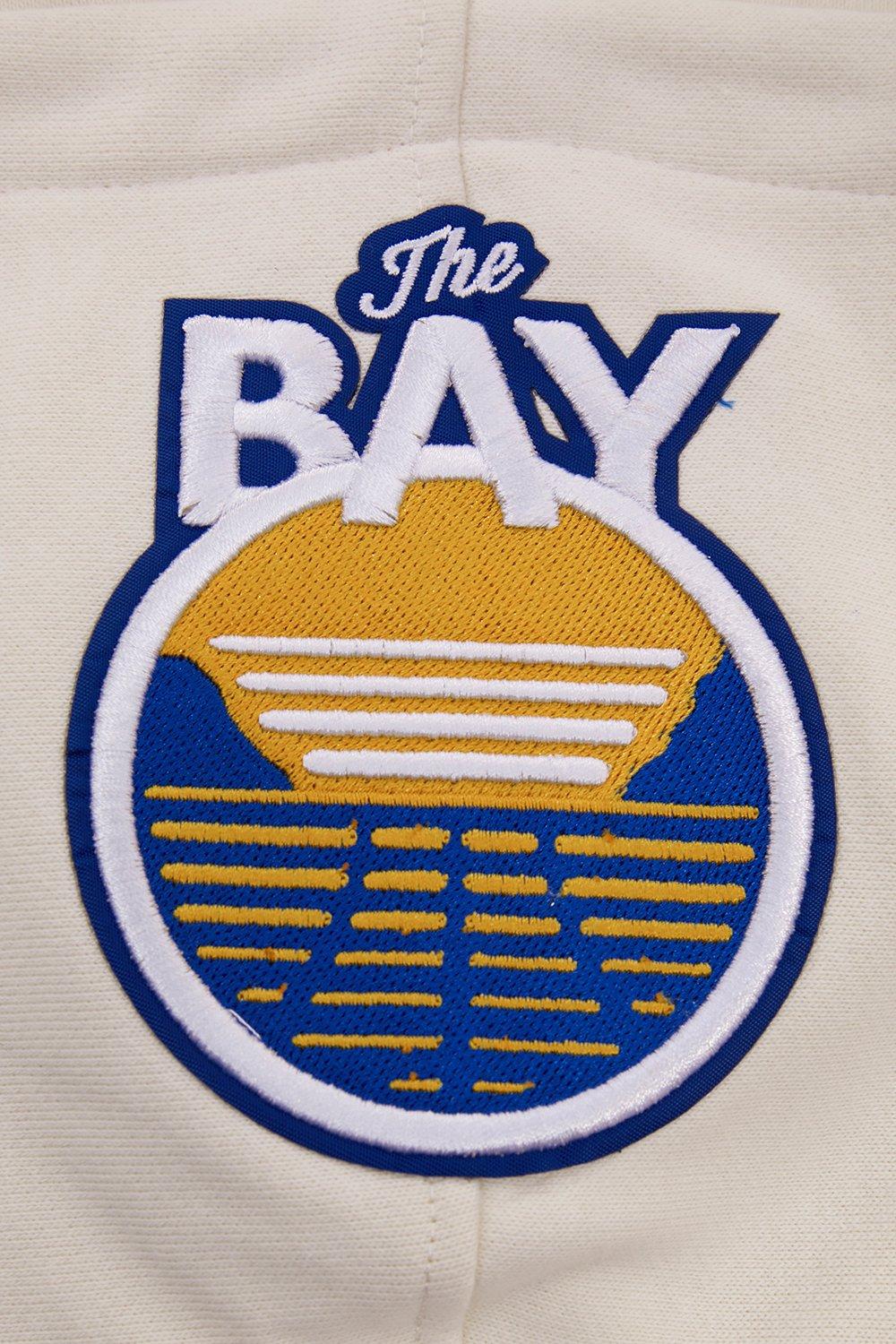 Pro Standard Men's NBA Golden State Warriors Retro Classic Fleece Pullover Hoodie -Eggshell/Royal - EGGSHELL/ROYAL BLUE Thumbnail View 6